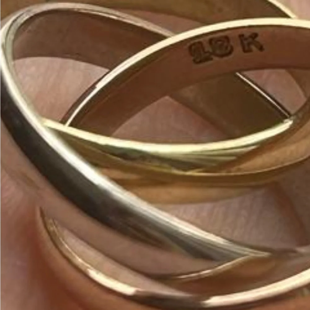 Cartier  18k trinity 3 tone gold , small ring - Picture 7 of 12